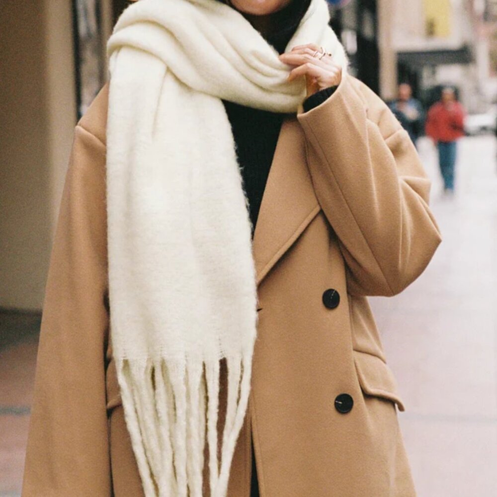 Princess Polly Cream Scarf